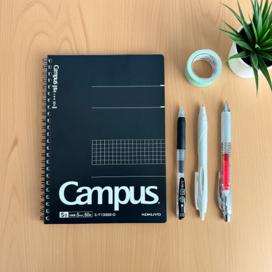 The Daily Essentials NZ – KOKUYO A5 Notebook & Japanese Pens (Jetstream, SARASA, EnerGel)