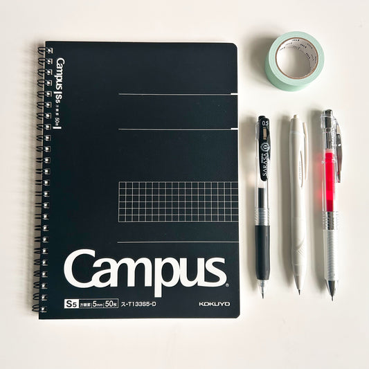 The Daily Essentials NZ – KOKUYO A5 Notebook & Japanese Pens (Jetstream, SARASA, EnerGel)