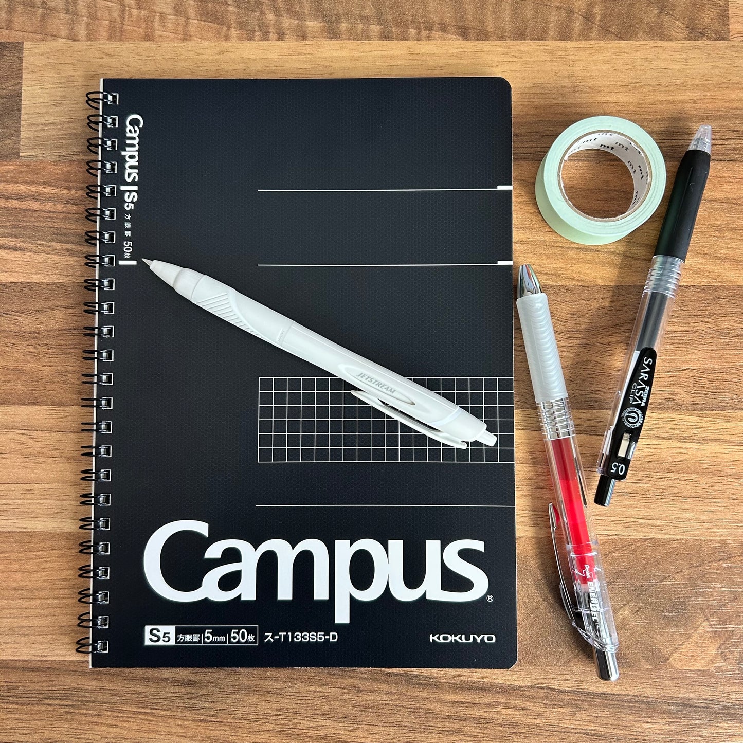 The Daily Essentials NZ – KOKUYO A5 Notebook & Japanese Pens (Jetstream, SARASA, EnerGel)