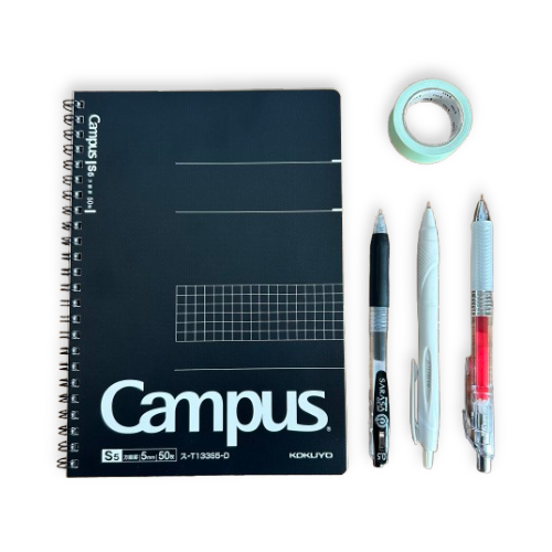The Daily Essentials NZ – KOKUYO A5 Notebook & Japanese Pens (Jetstream, SARASA, EnerGel)
