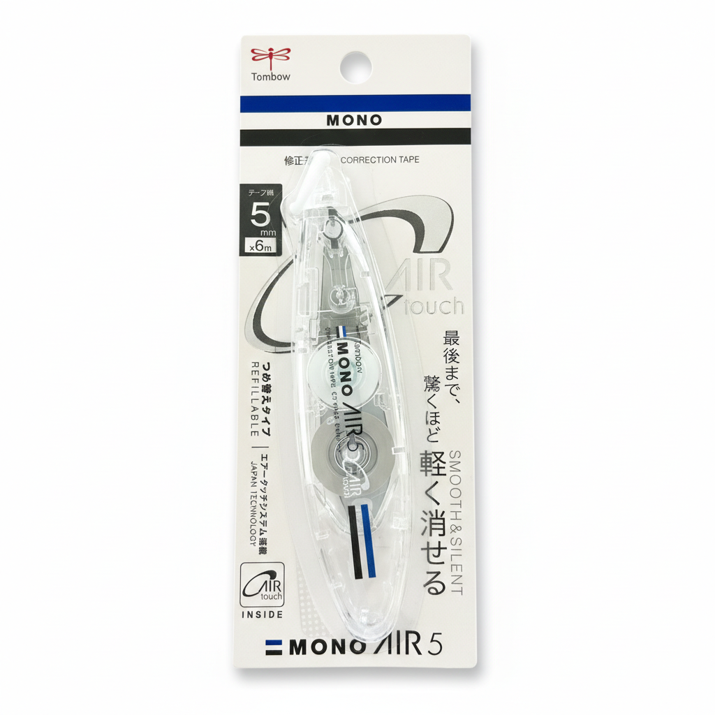 Tombow MONO AIR 5 Correction Tape 5mm × 6m – Smooth Refillable Correction Tape (NZ)