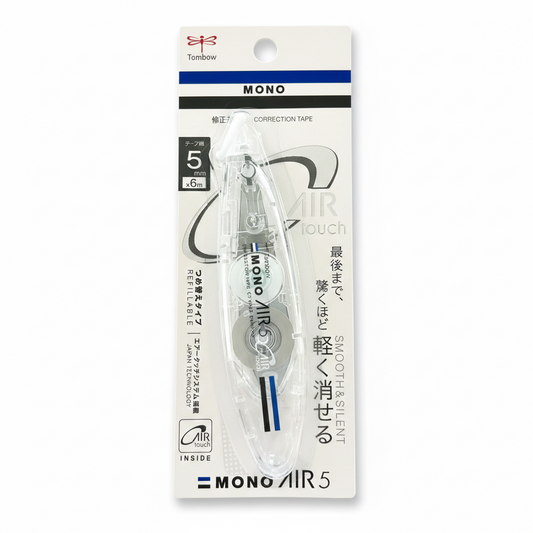 Tombow MONO AIR 5 Correction Tape 5mm × 6m – Smooth Refillable Correction Tape (NZ)