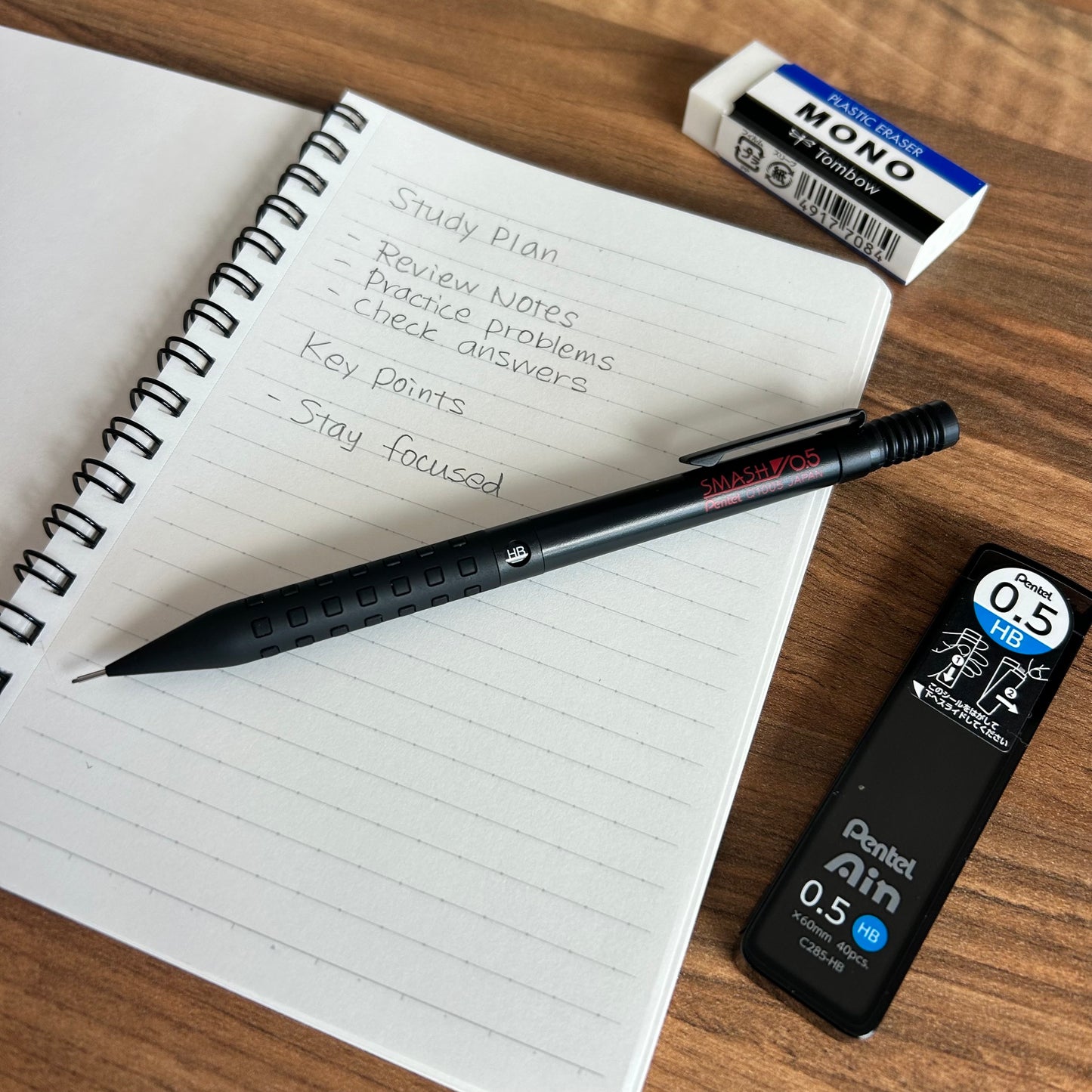 The Smash Study Set - Pentel Smash & KOKUYO Notebook (NZ Stock)