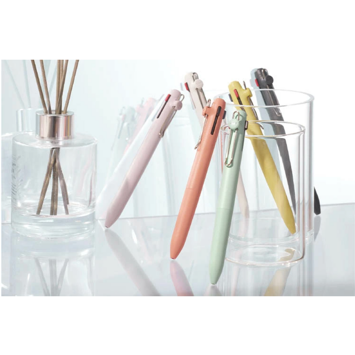 uniball ZENTO 3 0.5mm 3-Color Ballpoint Pen | Lavender & Slate Gray (NZ Stock)
